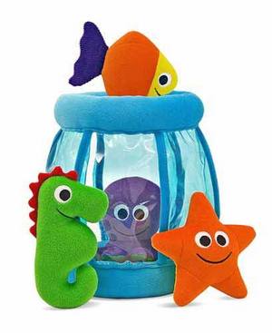 Educational toys for babies: Melissa & Doug Deluxe Fishbowl Fill & Spill Soft Baby Toy