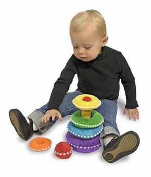 Melissa & Doug Plush Rainbow Stacker baby educational toy