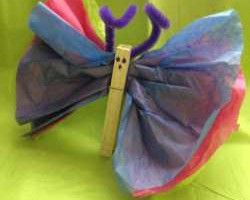 DIY Tissue Paper Butterflies Easy Easter Crafts for Kids