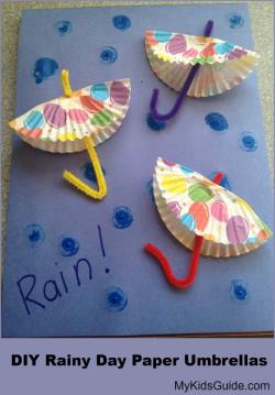 Craft for Kids: DIY Paper Umbrellas