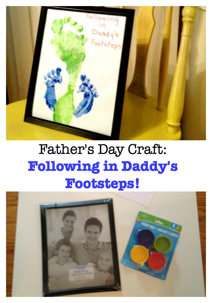 This super easy Father's Day craft for kids features your child's foot prints alongside Daddy's, creating a meaningful gift that he will always cherish.