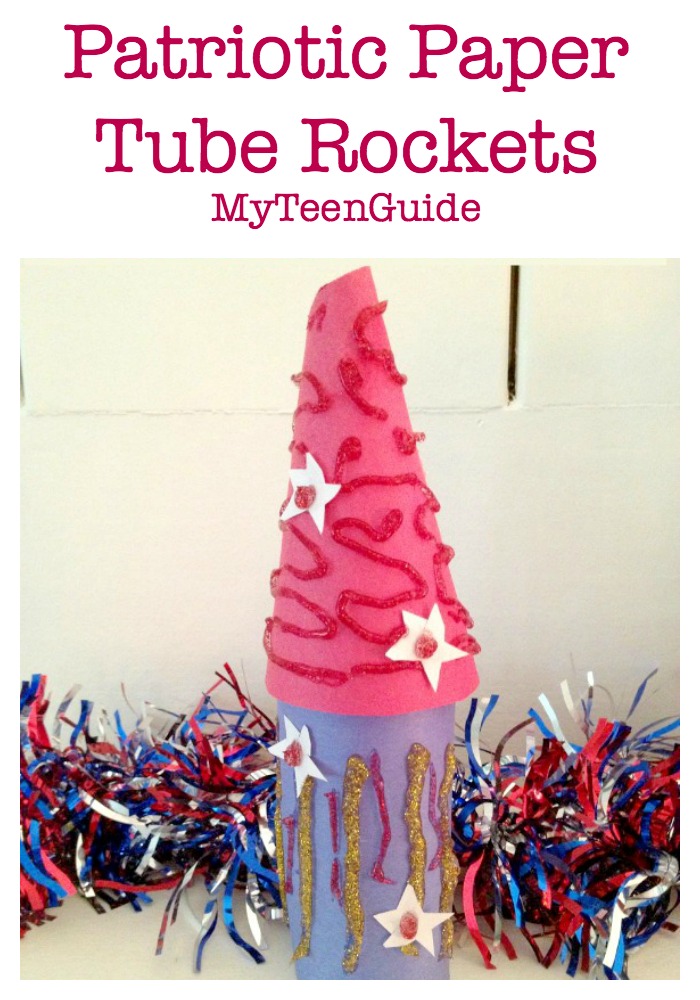 4th of July Craft for Kids: Patriotic Paper Tube Rockets