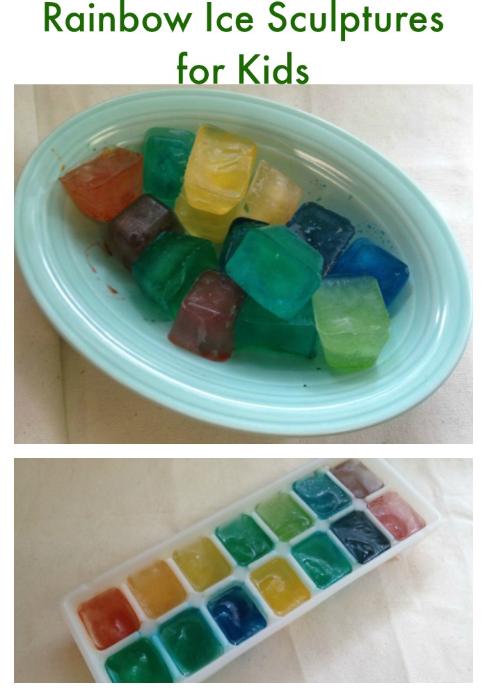 Children are fascinated by rainbows due to their beautiful variety of colors and magical appearance. This spring, celebrate the beauty of rainbows by creating your own rainbow ice cube sculptures. These ice sculptures for kids are so easy to make, fun and colorful, and you can make them using just a few items from your pantry. They are excellent for playing with on a warm spring day!