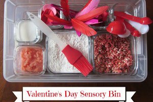 Valentine's Day Sensory Bin Craft for Kids