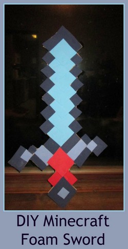 MineCraft-Foam-Diamond-Sword
