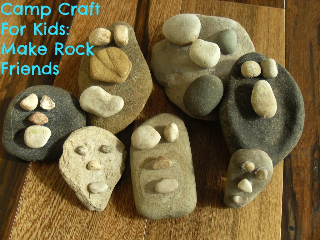 Camp crafts for kids make rock friends