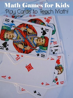 Playing cards math games for kids