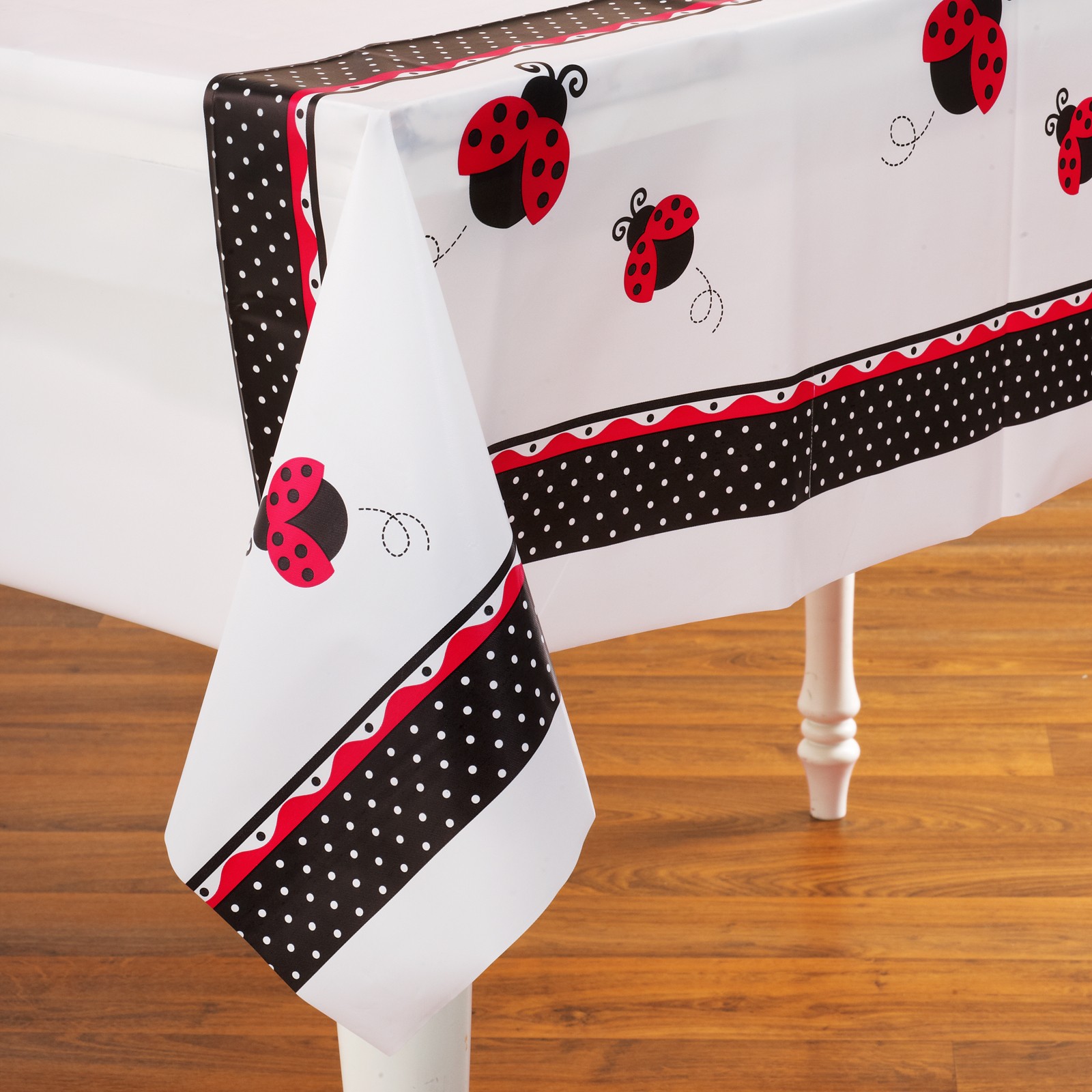LadyBug Fancy Plastic Tablecover: Ladybug First Birthday Party Decorations for Your Little Lady!