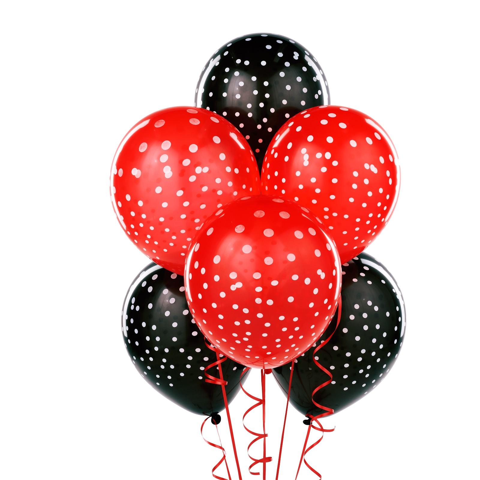 Printed Polka Dot Latex Balloons: Ladybug First Birthday Party Decorations for Your Little Lady!