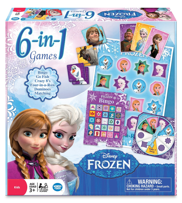 Frozen 6 in 1 Game Board: Disney's FROZEN Board Games for Kids