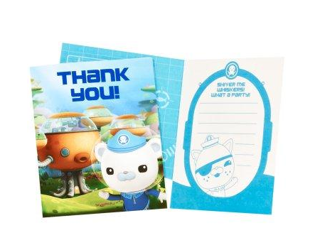 Octonauts Thank You Notes: 10 Superb Octonauts Party Supplies for Kids
