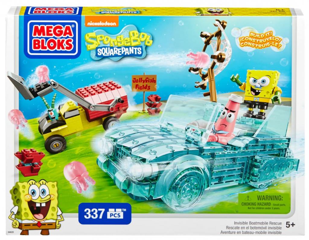 Mega Bloks SpongeBob Squarepants Invisible Boatmobile Toy Review