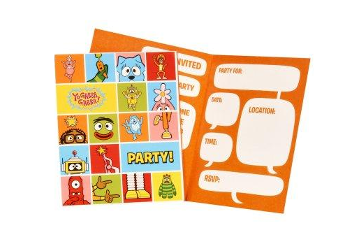 Yo Gabba Gabba Party Invitations |  Yo Gabba Gabba Party Supplies