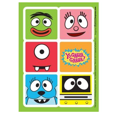 Yo Gabba Gabba Stickers |  Yo Gabba Gabba Party Supplies