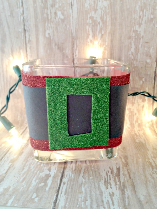 Christmas Craft for Kids: Simple Santa Candle Holder