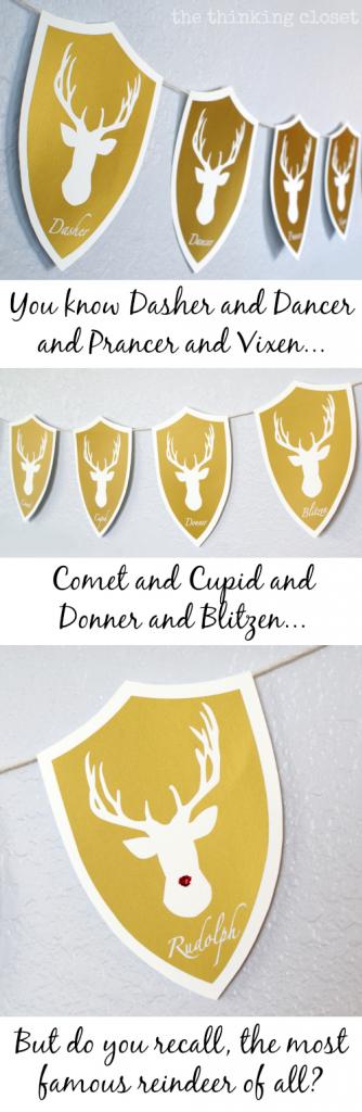 Christmas Crafts for Kids: Reindeer Head Banner
