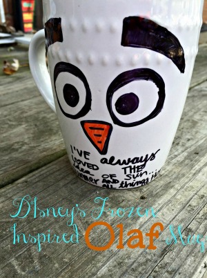 Disney Frozen Craft For Kids: Olaf Mug Handmade Gift