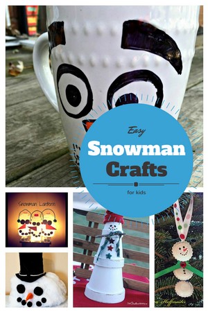 Easy Snowman Winter Crafts for kids