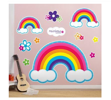 Rainbow Wall Decals Rainbow Party Supplies