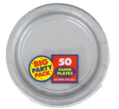 Silver Plates New Years Eve Party Supplies