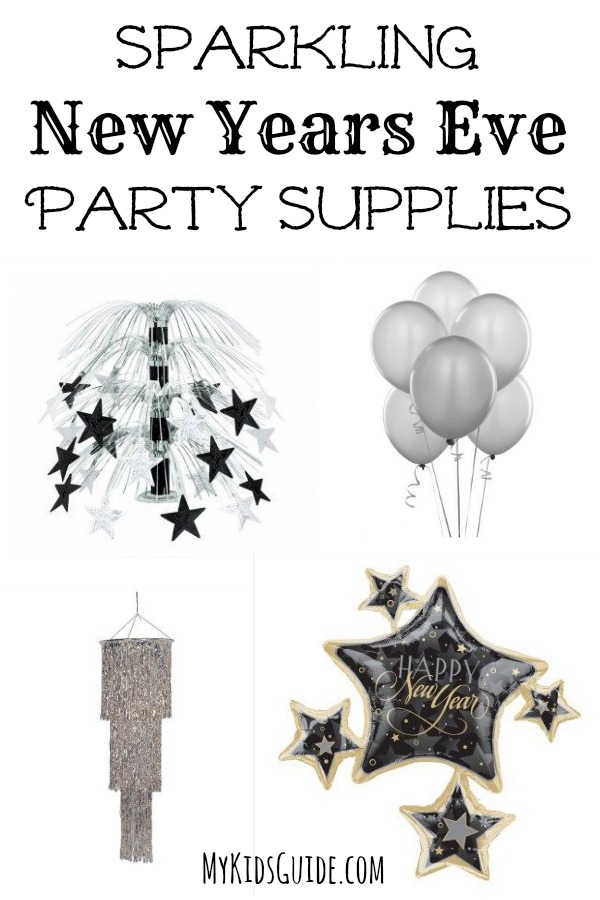 Take your party from kid's time to grownup time with these New Years Eve party supplies that work perfectly for both parties! Classy yet cute!