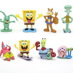 Spongebob 8 Piece Figure Set