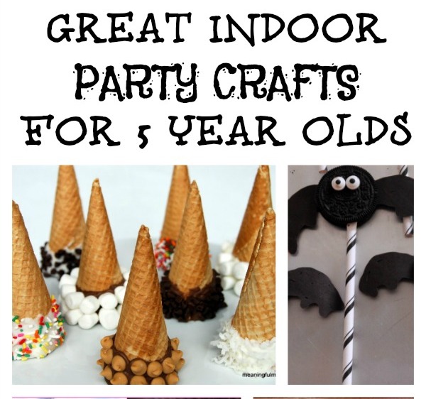 These indoor party crafts for 5 year olds are just what you need to keep kids busy in between all the great games you have planned for your next big bash!