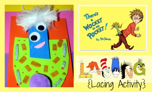 Whimsical Dr Seuss Activities for Kids Lacing Activity