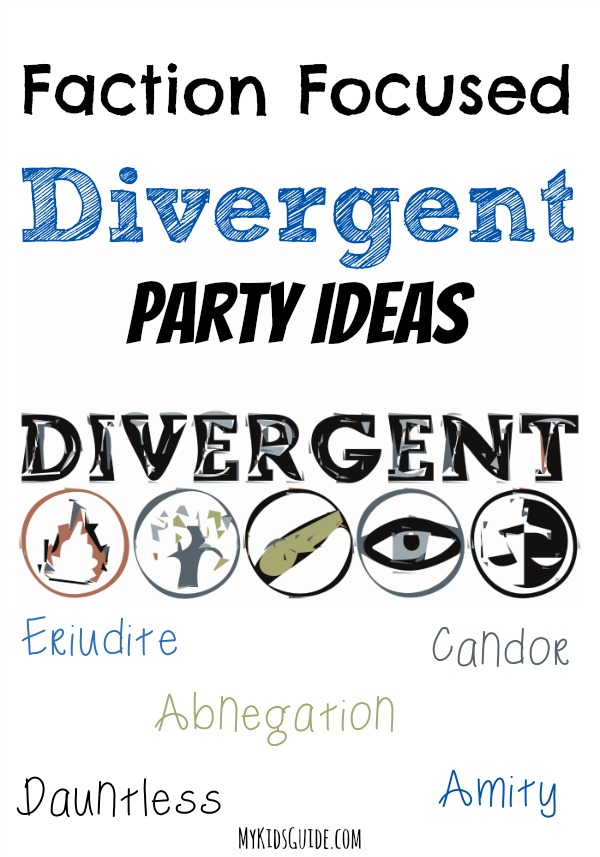 Looking for a cool party idea for teens? Check out our faction-focused Divergent party ideas and DIY party games! Which faction will your guests choose? 