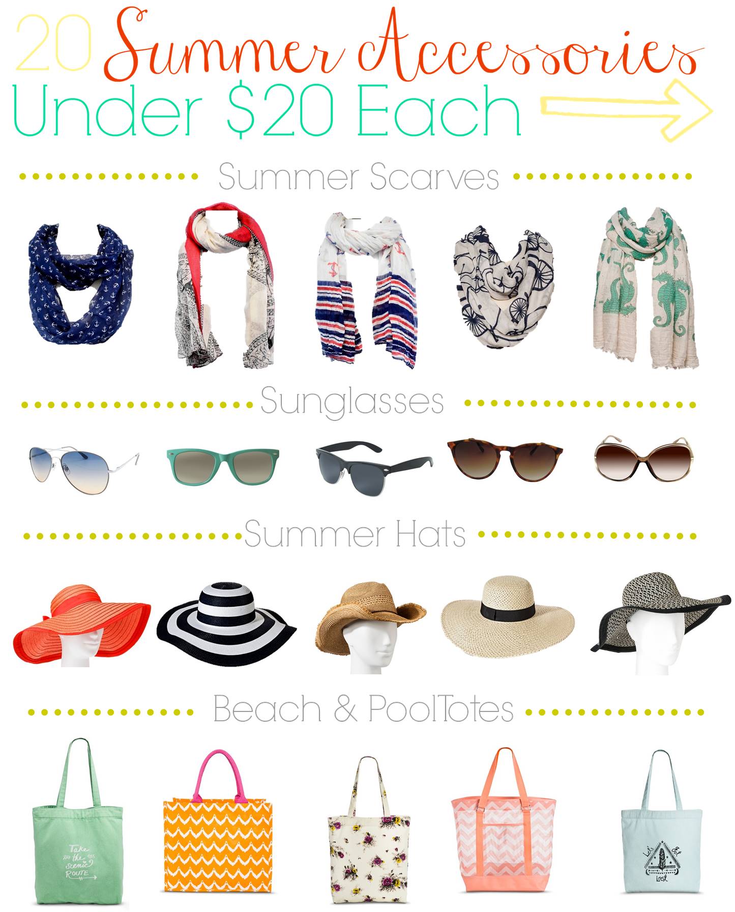 Looking for ways to take your seasonal wardrobe to the next level? Check out our favorite 20 summer teen fashion accessories under $20 each & get shopping!