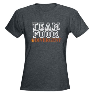 Team Four TShirt Divergent Themed T-Shirts Teen Summer Fashions