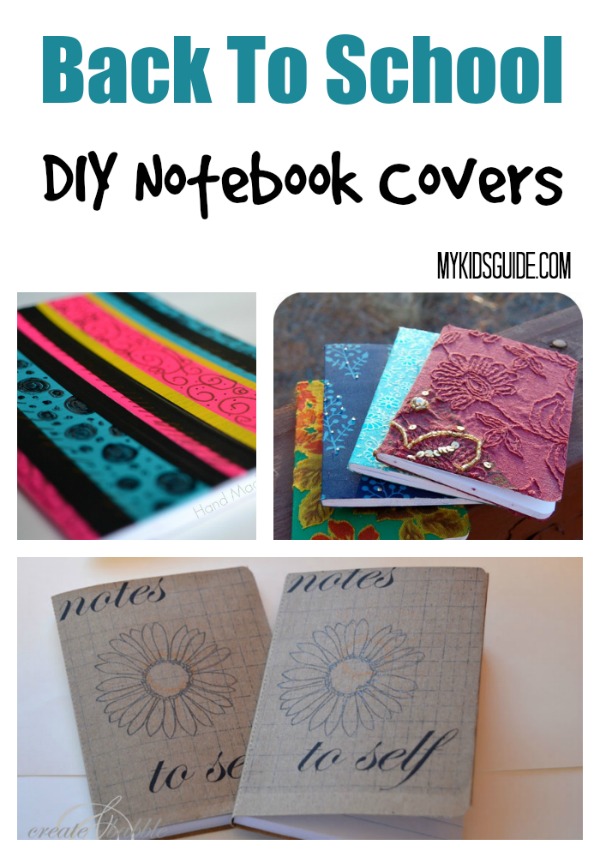 Looking for a fun back to school craft for teens? Check out these DIY notebook covers that take your store-bought notebooks from boring to totally YOU!