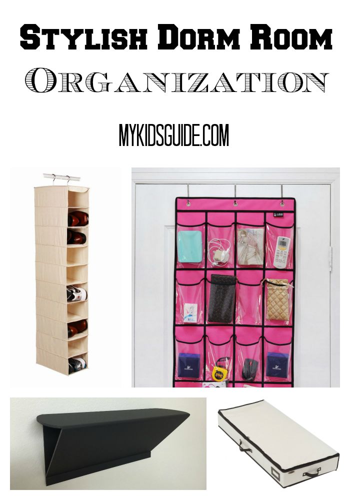 Trying to fit an entire house worth of stuff into an itty bitty on-campus room is a challenge! Check out these stylish dorm room organization ideas!