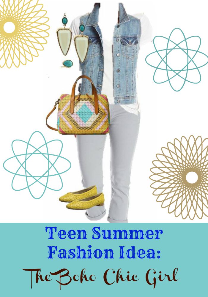 Need some teen summer fashion inspiration? Check out our pick for a fabulous boho chic fashion look for teens. This outfit is also perfect for school!
