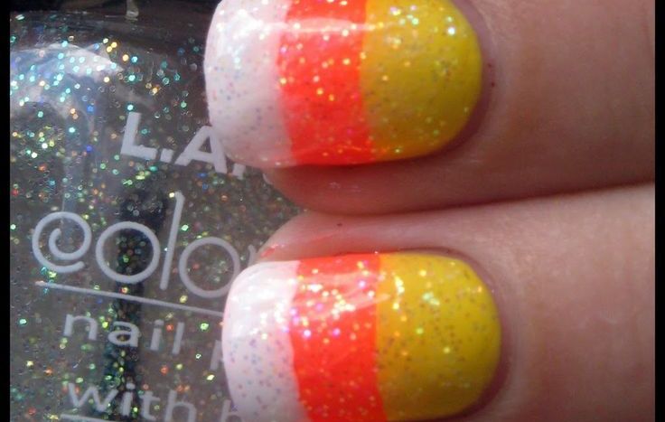 Candy Corn Nails  Fall Nail Makeover Ideas For Teens