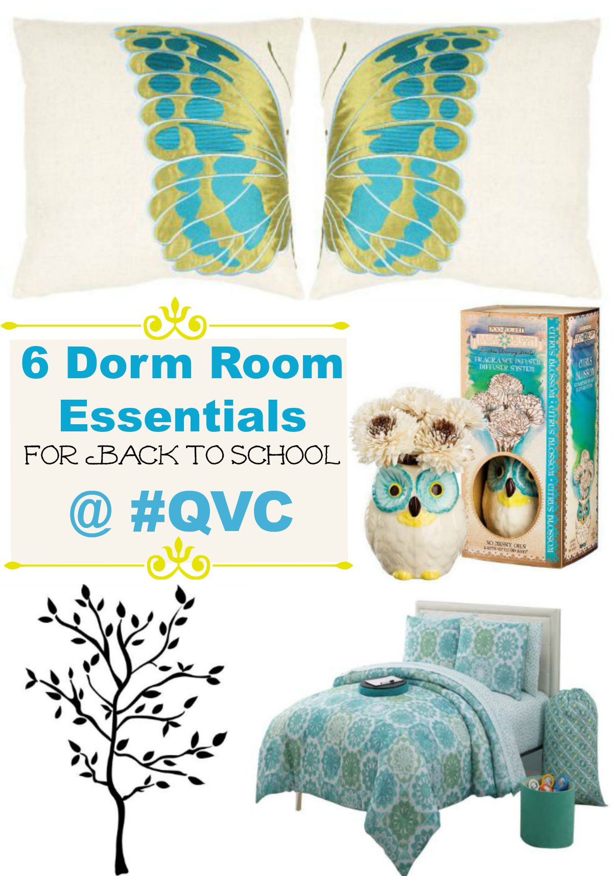 Get fabulous dorm room essentials on any budget at QVC with their QCard that lets you spread the cost over three monthly payments! Check out our favorites!