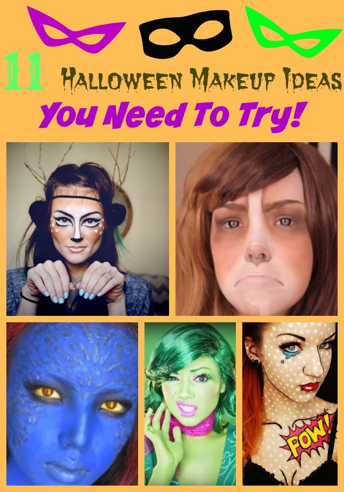 We gathered eleven of the most amazing Halloween makeup ideas that will make your Halloween costume pop. You have to try these looks!