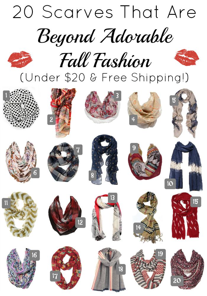 20 Scarves That Are Beyond Adorable Teen Fall Fashion. These picks are all under $20 and can ship completely free!