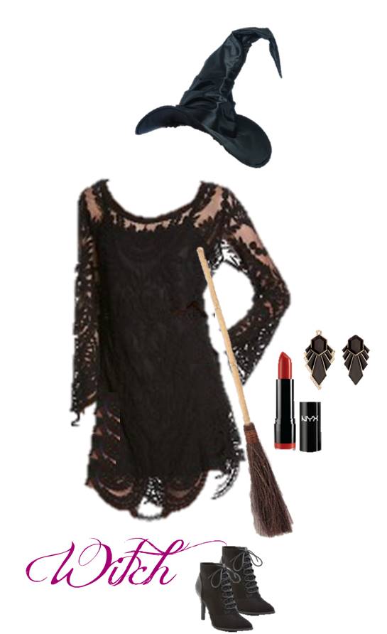 DIY Witch Halloween Costume: Use our ideas to raid your favorite closet and put together the perfect Halloween costume for teens.