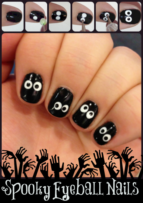 Spooky-Eyeball-Nails1 DIY Halloween Nail Art