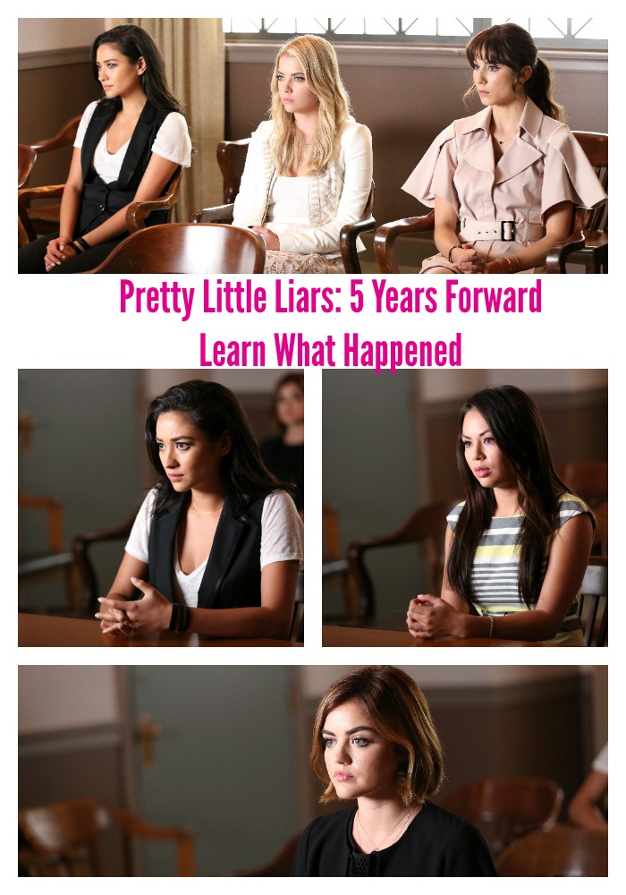 Pretty Little Liars: 5 Years Forward” offers fans a glimpse at what everyone’s favorite characters have been up to inside and outside of Rosewood over the past five years. The episode will feature never-before-seen scenes, backstage tours of brand new PLL sets, interviews with the cast and crew surrounding the highly anticipated time jump, including the style evolution of the Liars, and more. Here is what we learned about all the characters from the show.