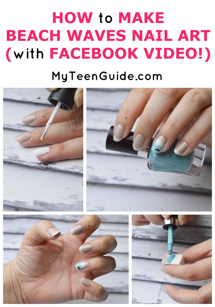We are at it again making beautiful nails, this time creating a beach waves nail art in a video that aired live on Facebook. This pretty design will make you feel as if you’re relaxing by the ocean. If you are craving the sun, sand, and beachy waves check out the full instructions and video tutorial below to make your beautiful beach waves nail art. This nail art design is perfect for summer! Check out the full details, just click to see!