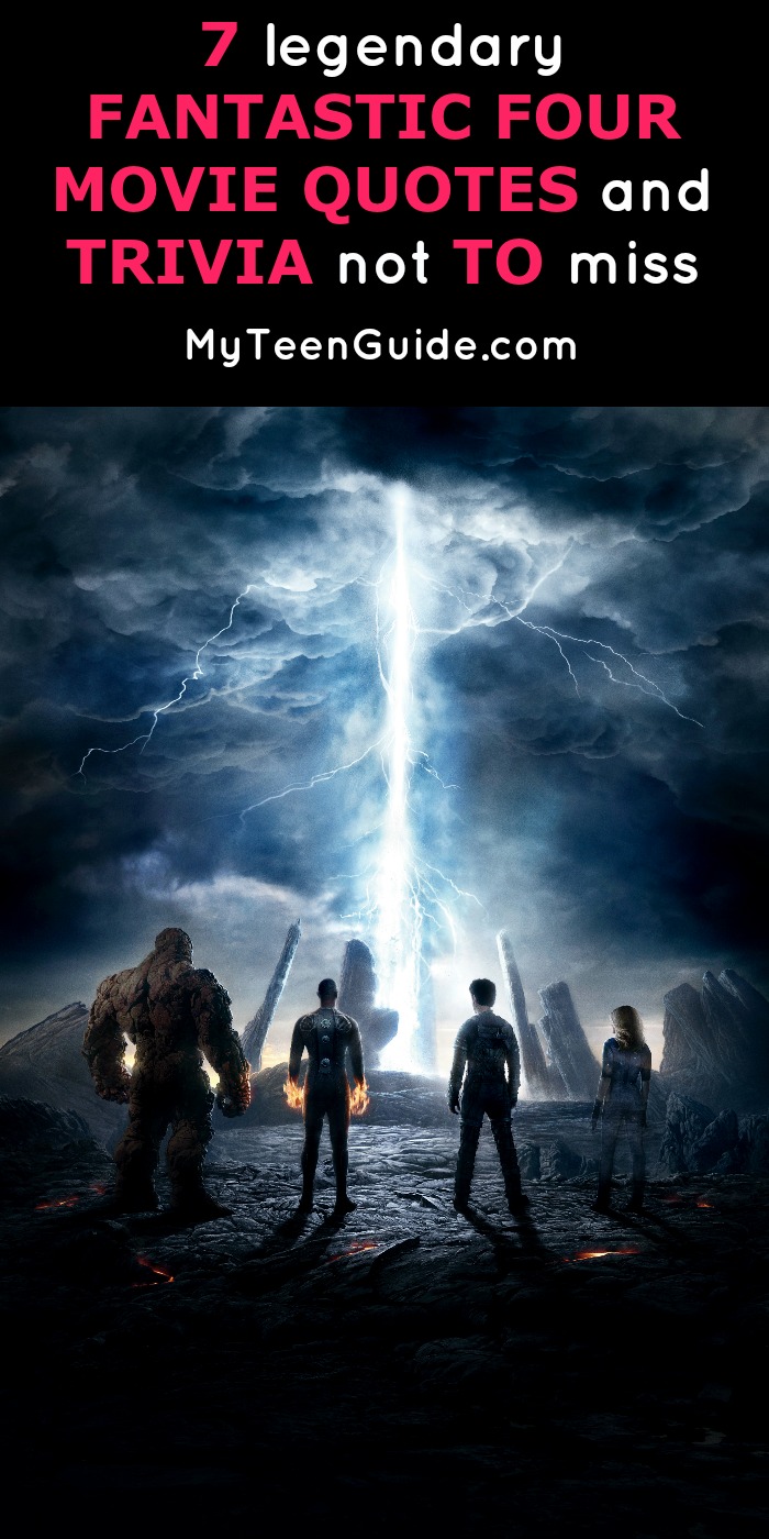 Everyone is feeling the superhero movie vibe right now, which is why these Fantastic Four movie quotes and movie trivia will up your movie game. The Fantastic Four movie was recently released last year and is one of several Marvel movies such as Captain America Civil War. The Fantastic Four team is a timeless team in the Marvel universe and this reboot boasts and an all-star cast. While the movie itself felt a little rushed towards the end, OMG I want to be Sue Sloan with her amazing powers! I think this is a movie to watch if you haven't seen it and is worth adding to your superhero movie watch list. "We can save the world..." just click to check out the Fantastic Four movie quotes, movie trivia, and the trailer!