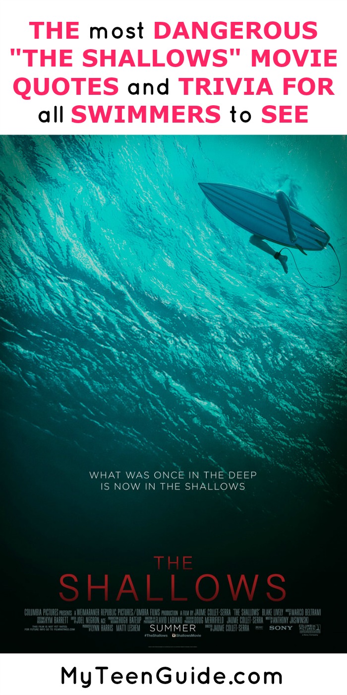 Catch the inside scoop on the latest thriller movie The Shallows. We've got the movie quotes and trivia that may have you keeping your toes firmly in the sand. Anyone else terrified of sharks? *gulp*