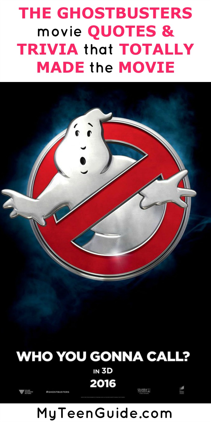 The new Ghostbusters movie quotes have been leaked from the movie! Check out our insider look at all the Ghostbusters movie quotes and trivia over on the blog.