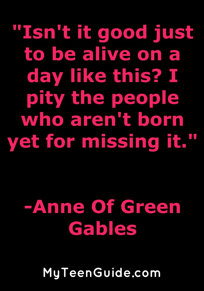 Check out the quotes from Anne Of Green Gables before the new movie.