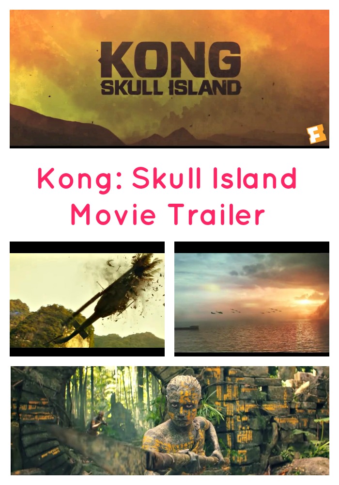 Watch Kong: Skull Island Movie Trailer! King Kong rising in front of the sun is so epic