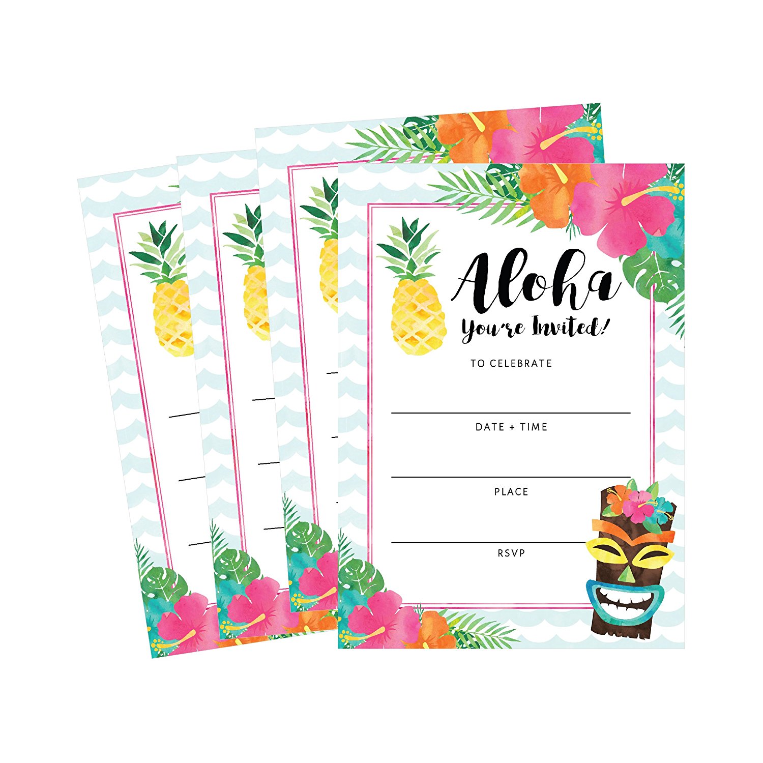 Hawaiian Themed Birthday Party Ideas- Invitations