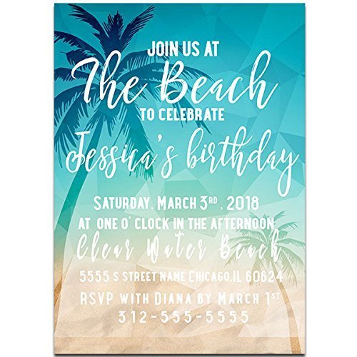 Ocean themed birthday party ideas invitations