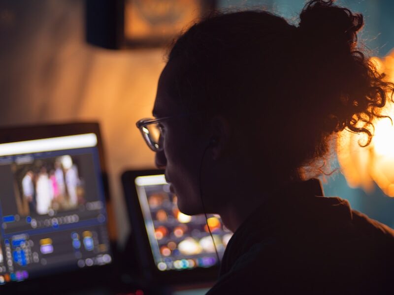 man using laptop computer